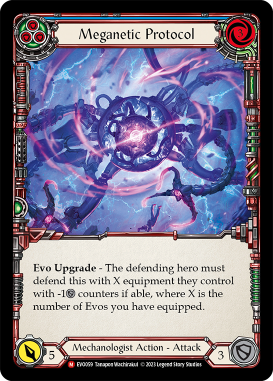 (EVO059) Flesh & Blood TCG Bright Lights Single: Meganetic Protocol (Regular) Majestic
