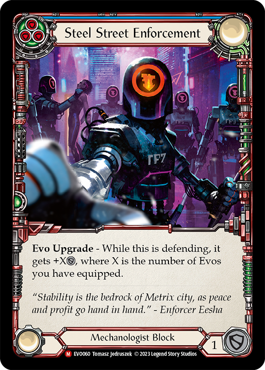 (EVO060) Flesh & Blood TCG Bright Lights Single: Steel Street Enforcement (Regular) Majestic