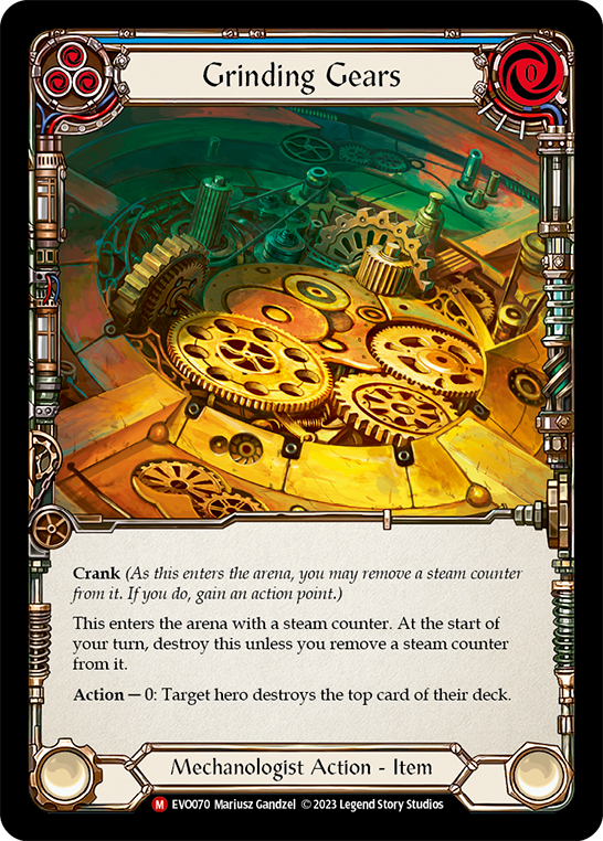 (EVO070) Flesh & Blood TCG Bright Lights Single: Grinding Gears (Rainbow Foil) Majestic