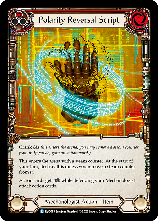 (EVO078) Flesh & Blood TCG Bright Lights Single: Polarity Reversal Script (Rainbow Foil) Rare