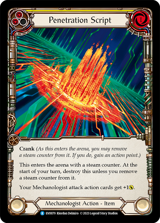 (EVO079) Flesh & Blood TCG Bright Lights Single: Penetration Script (Regular) Rare