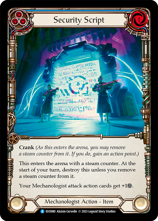 (EVO080) Flesh & Blood TCG Bright Lights Single: Security Script (Rainbow Foil) Rare