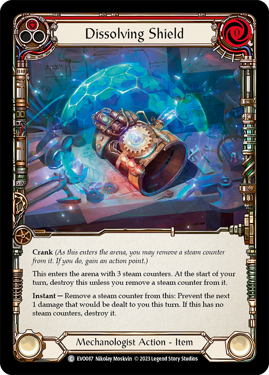 (EVO087) Flesh & Blood TCG Bright Lights Single: Dissolving Shield (Red) (Regular) Common