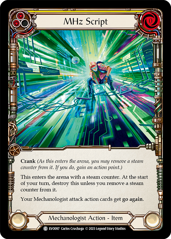 (EVO097) Flesh & Blood TCG Bright Lights Single: MHz Script (Rainbow Foil) Common