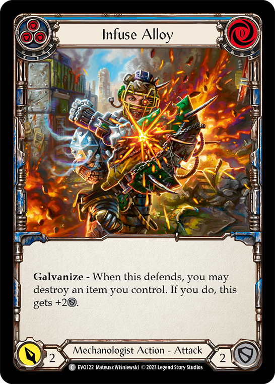 (EVO122) Flesh & Blood TCG Bright Lights Single: Infuse Alloy (Blue) (Regular) Common