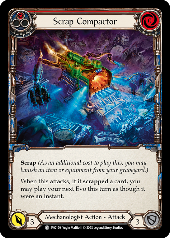(EVO129) Flesh & Blood TCG Bright Lights Single: Scrap Compactor (Red) (Regular) Common
