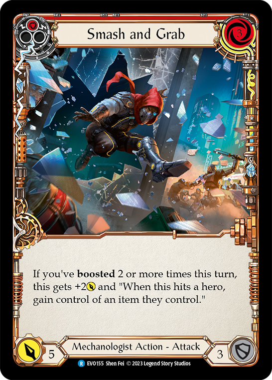 (EVO155) Flesh & Blood TCG Bright Lights Single: Smash and Grab (Rainbow Foil) Rare