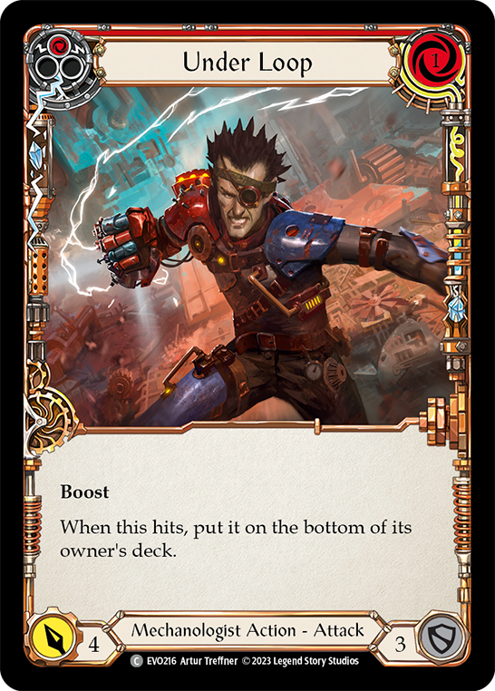 (EVO216) Flesh & Blood TCG Bright Lights Single: Under Loop (Red) (Regular) Common