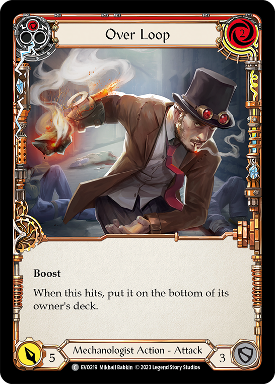 (EVO219) Flesh & Blood TCG Bright Lights Single: Over Loop (Red) (Regular) Common