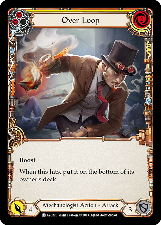 (EVO220) Flesh & Blood TCG Bright Lights Single: Over Loop (Yellow) (Regular) Common