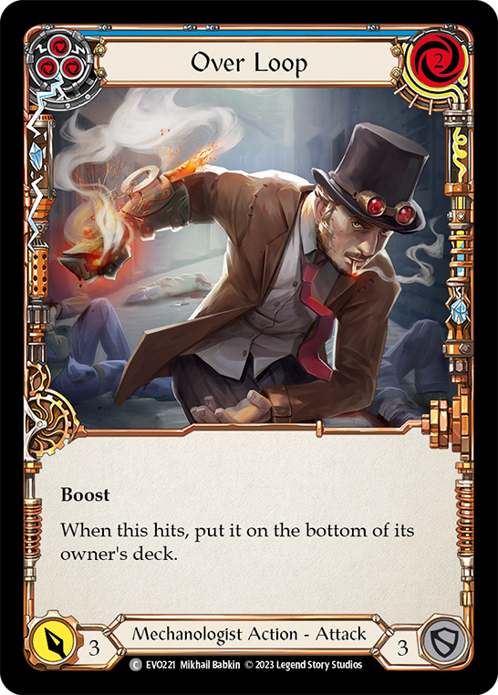 (EVO221) Flesh & Blood TCG Bright Lights Single: Over Loop (Blue) (Regular) Common