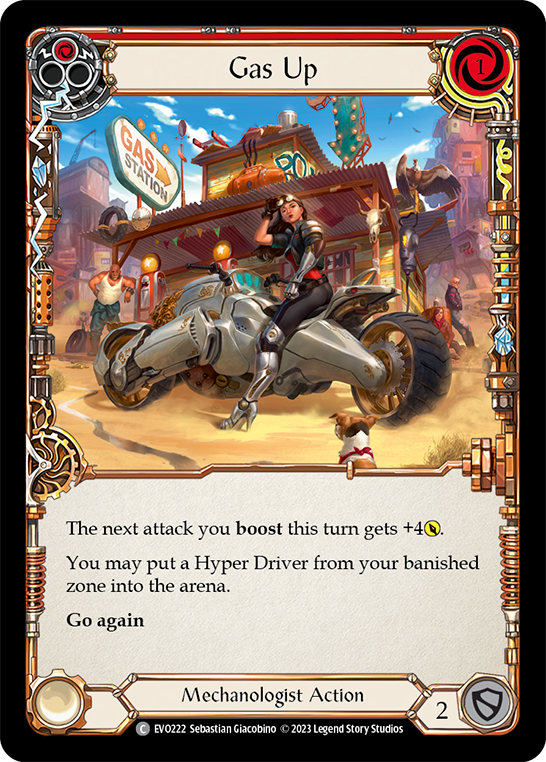 (EVO222) Flesh & Blood TCG Bright Lights Single: Gas Up (Red) (Regular) Common