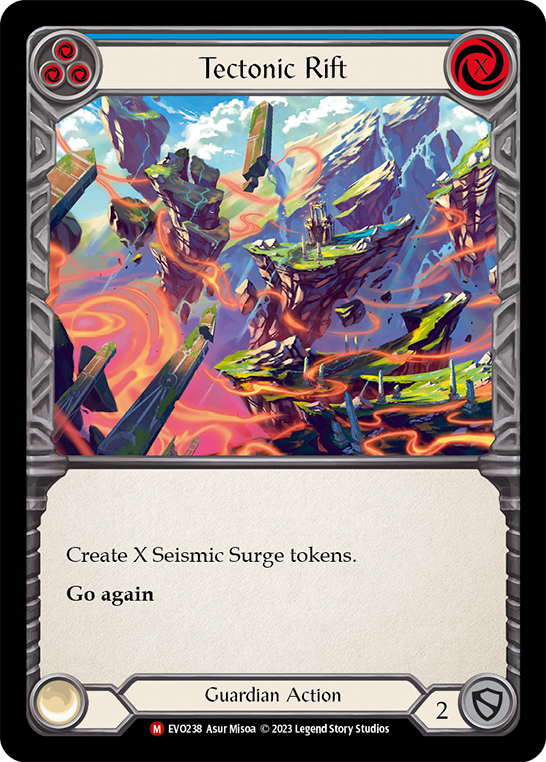 (EVO238) Flesh & Blood TCG Bright Lights Single: Tectonic Rift (Rainbow Foil) Majestic