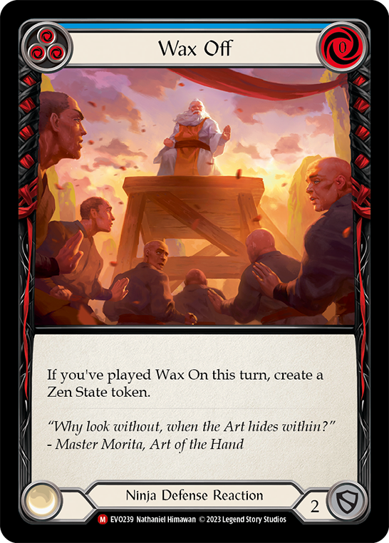 (EVO239) Flesh & Blood TCG Bright Lights Single: Wax Off (Regular) Majestic