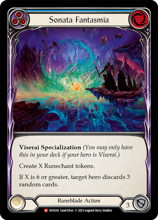 (EVO242) Flesh & Blood TCG Bright Lights Single: Sonata Fantasmia (Rainbow Foil) Majestic