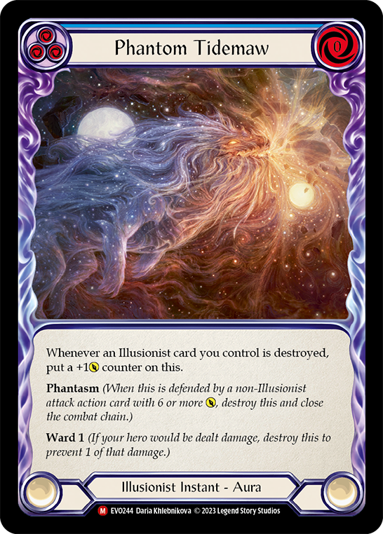 (EVO244) Flesh & Blood TCG Bright Lights Single: Phantom Tidemaw (Rainbow Foil) Majestic