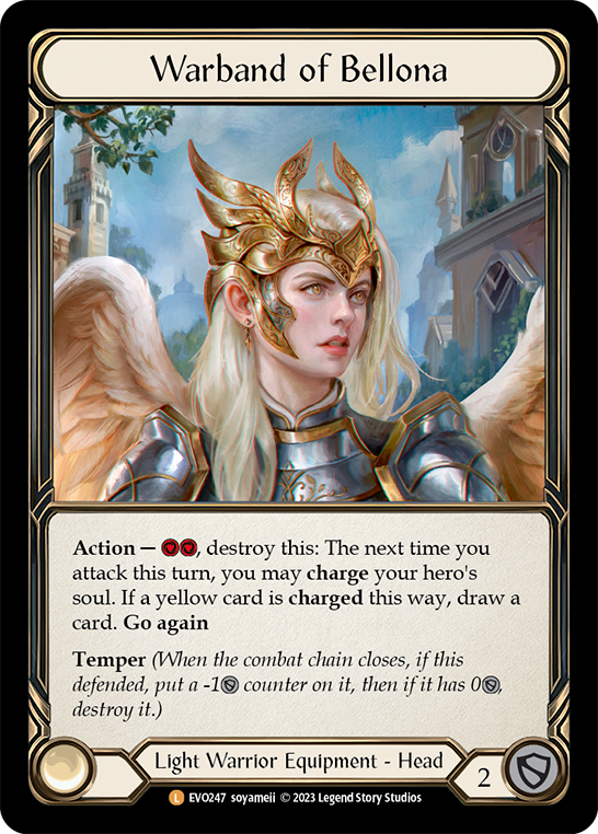 (EVO247) Flesh & Blood TCG Bright Lights Single: Warband of Bellona (Extended Art Cold Foil) Legendary
