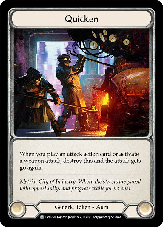 (EVO250) Flesh & Blood TCG Bright Lights Single: Quicken (Regular) Token