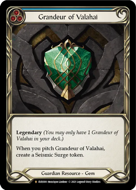 (EVR000) Flesh & Blood TCG Everfest - First Single: Grandeur of Valahai (Cold Foil) Fabled