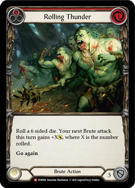 (EVR004) Flesh & Blood TCG Everfest - First Single: Rolling Thunder (Rainbow Foil) Majestic