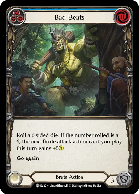 (EVR016) Flesh & Blood TCG Everfest - First Single: Bad Beats (Blue) (Regular) Common