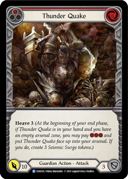 (EVR024) Flesh & Blood TCG Everfest - First Single: Thunder Quake (Red) (Regular) Rare