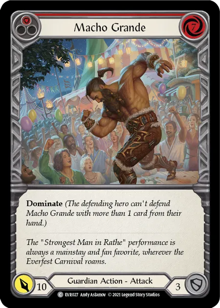 (EVR027) Flesh & Blood TCG Everfest - First Single: Macho Grande (Red) (Regular) Common