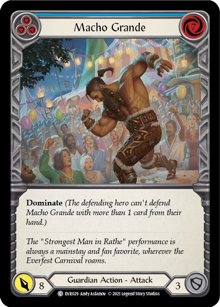 (EVR029) Flesh & Blood TCG Everfest - First Single: Macho Grande (Blue) (Regular) Common