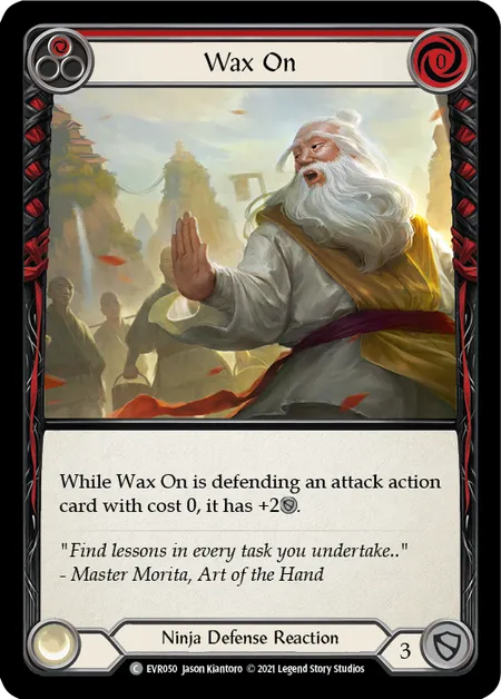 (EVR050) Flesh & Blood TCG Everfest - First Single: Wax On (Red) (Rainbow Foil) Common