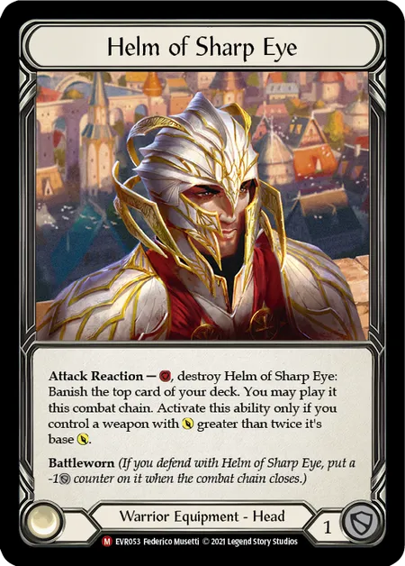 (EVR053) Flesh & Blood TCG Everfest - First Single: Helm of Sharp Eye (Cold Foil) Majestic