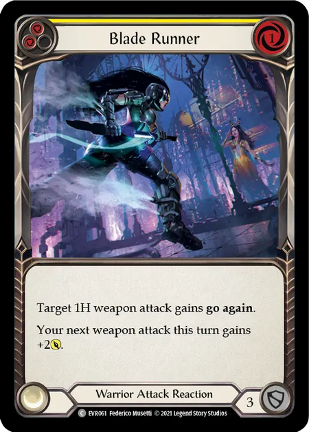 (EVR061) Flesh & Blood TCG Everfest - First Single: Blade Runner (Yellow) (Regular) Common