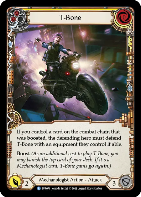 (EVR074) Flesh & Blood TCG Everfest - First Single: T-Bone (Yellow) (Regular) Rare