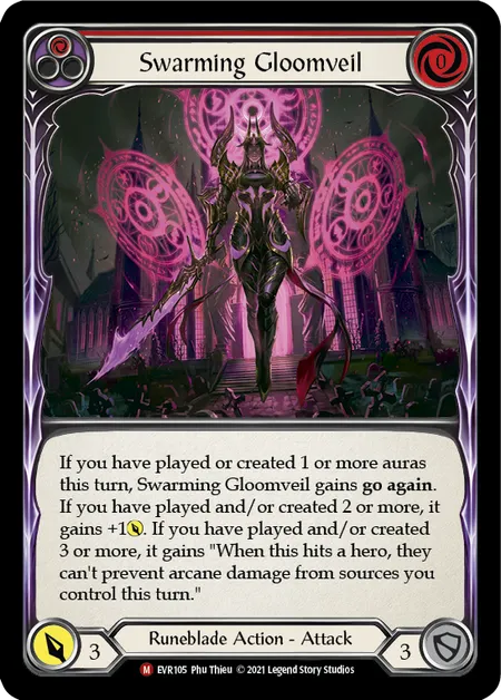 (EVR105) Flesh & Blood TCG Everfest - First Single: Swarming Gloomveil (Regular) Majestic