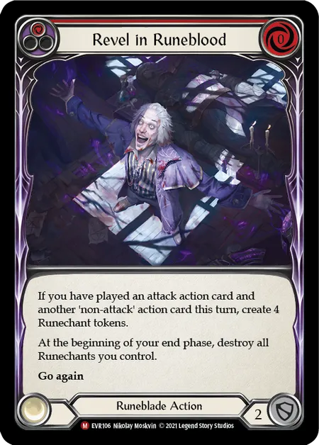 (EVR106) Flesh & Blood TCG Everfest - First Single: Revel in Runeblood (Rainbow Foil) Majestic