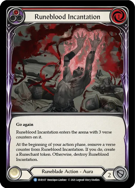 (EVR107) Flesh & Blood TCG Everfest - First Single: Runeblood Incantation (Red) (Regular) Rare