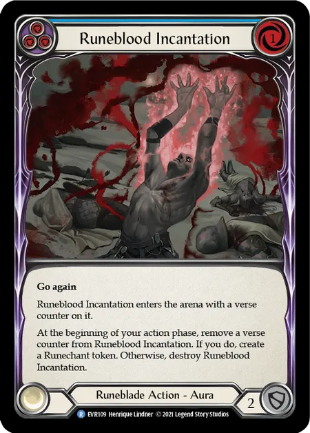 (EVR109) Flesh & Blood TCG Everfest - First Single: Runeblood Incantation (Blue) (Regular) Rare