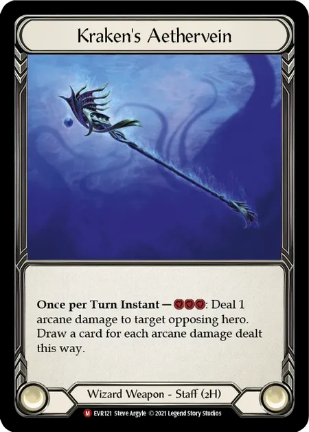 (EVR121) Flesh & Blood TCG Everfest - First Single: Kraken's Aethervein (Cold Foil) Majestic