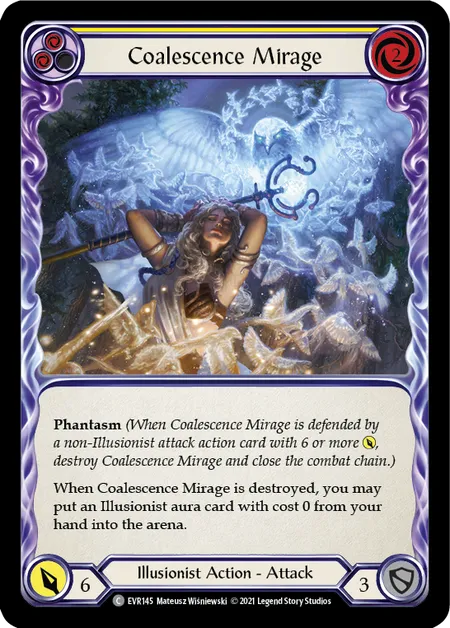 (EVR145) Flesh & Blood TCG Everfest - First Single: Coalescence Mirage (Yellow) (Rainbow Foil) Common