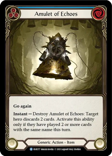 (EVR177) Flesh & Blood TCG Everfest - First Single: Amulet of Echoes (Regular) Rare