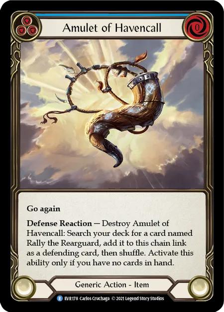 (EVR178) Flesh & Blood TCG Everfest - First Single: Amulet of Havencall (Cold Foil) Rare