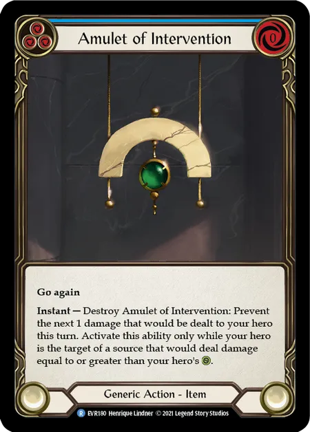 (EVR180) Flesh & Blood TCG Everfest - First Single: Amulet of Intervention (Cold Foil) Rare