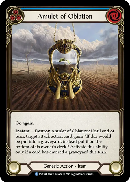 (EVR181) Flesh & Blood TCG Everfest - First Single: Amulet of Oblation (Cold Foil) Rare