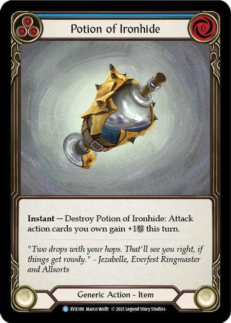 (EVR186) Flesh & Blood TCG Everfest - First Single: Potion of Ironhide (Cold Foil) Rare
