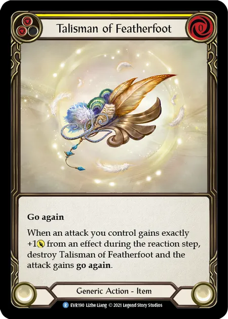 (EVR190) Flesh & Blood TCG Everfest - First Single: Talisman of Featherfoot (Regular) Rare
