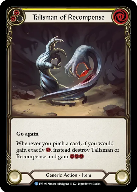 (EVR191) Flesh & Blood TCG Everfest - First Single: Talisman of Recompense (Cold Foil) Rare
