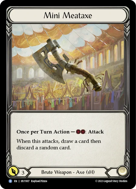 (HVY007) Flesh & Blood TCG Heavy Hitters Single: Mini Meataxe (Cold Foil) Rare