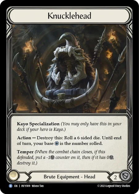 (HVY009) Flesh & Blood TCG Heavy Hitters Single: Knucklehead (Regular) Rare