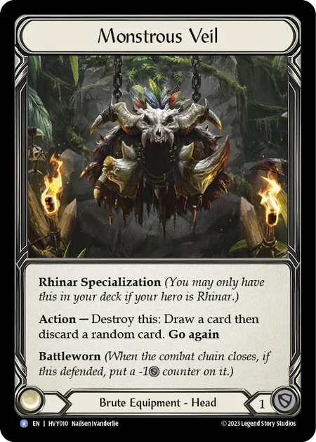 (HVY010) Flesh & Blood TCG Heavy Hitters Single: Monstrous Veil (Regular) Rare