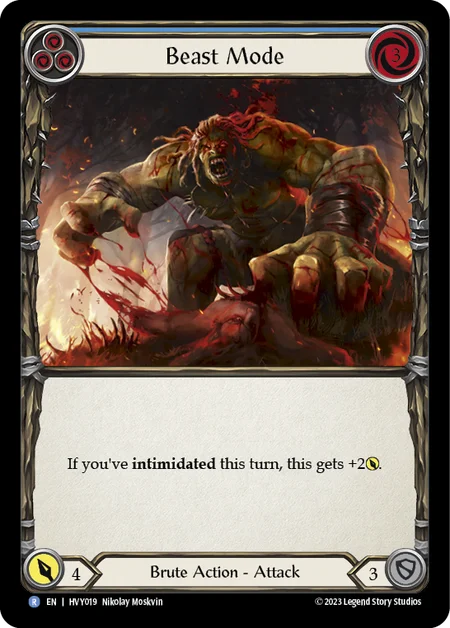 (HVY019) Flesh & Blood TCG Heavy Hitters Single: Beast Mode (Blue) (Regular) Rare
