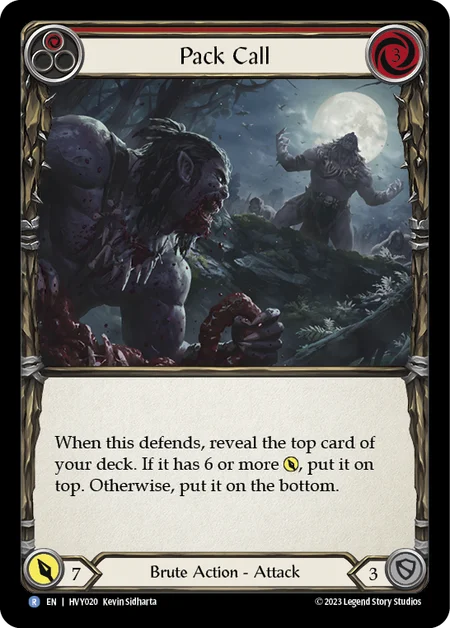 (HVY020) Flesh & Blood TCG Heavy Hitters Single: Pack Call (Red) (Rainbow Foil) Rare